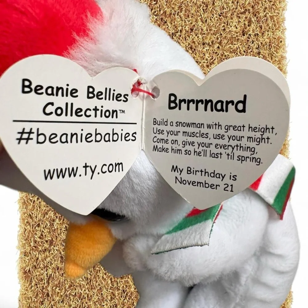 Ty Beanie Boos Brrrnard the Snowman(Small Blue Stain on leg) #snowman #christmas - Picture 5 of 7